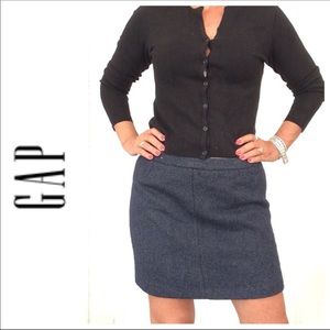 GAP NAVY BLUE WOOL SKIRT SIZE 8